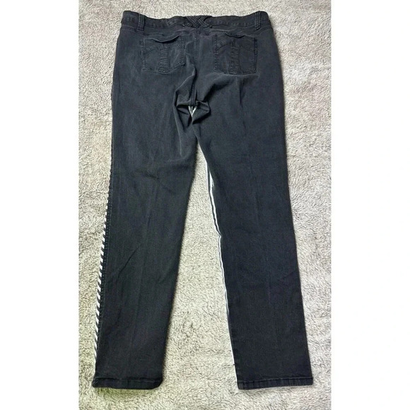 Tripp NYC Daang Goodman Skinny Jeans Women's Sz 20 Rave Goth Punk  Black White - Picture 12 of 16